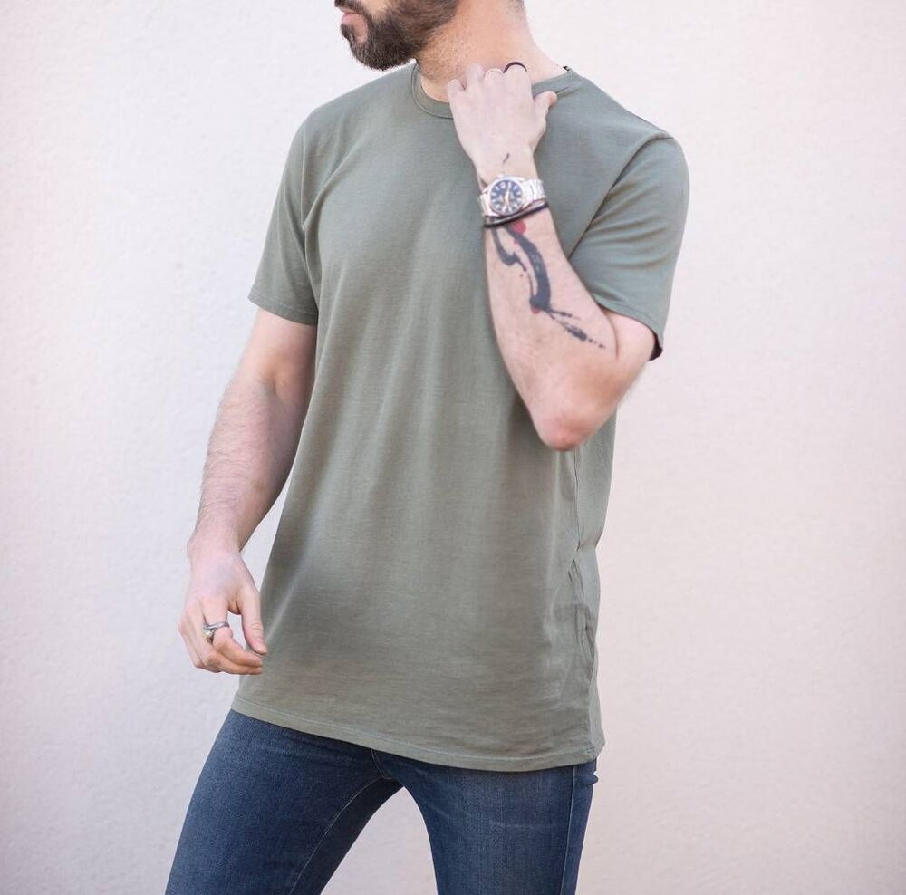 MIDA Undici Military Green Basic Tee Medium Gorpcore Casual Basic Designer